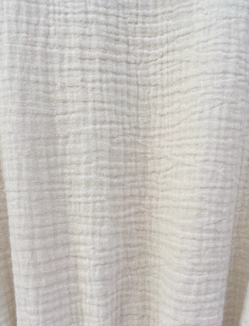 ALBER DRESS Sand Organic Gauze 100% GOTS cotton linen - Style Society Marketplace