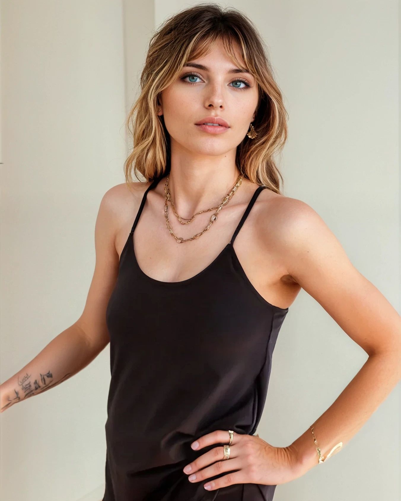 Black activewear tank top