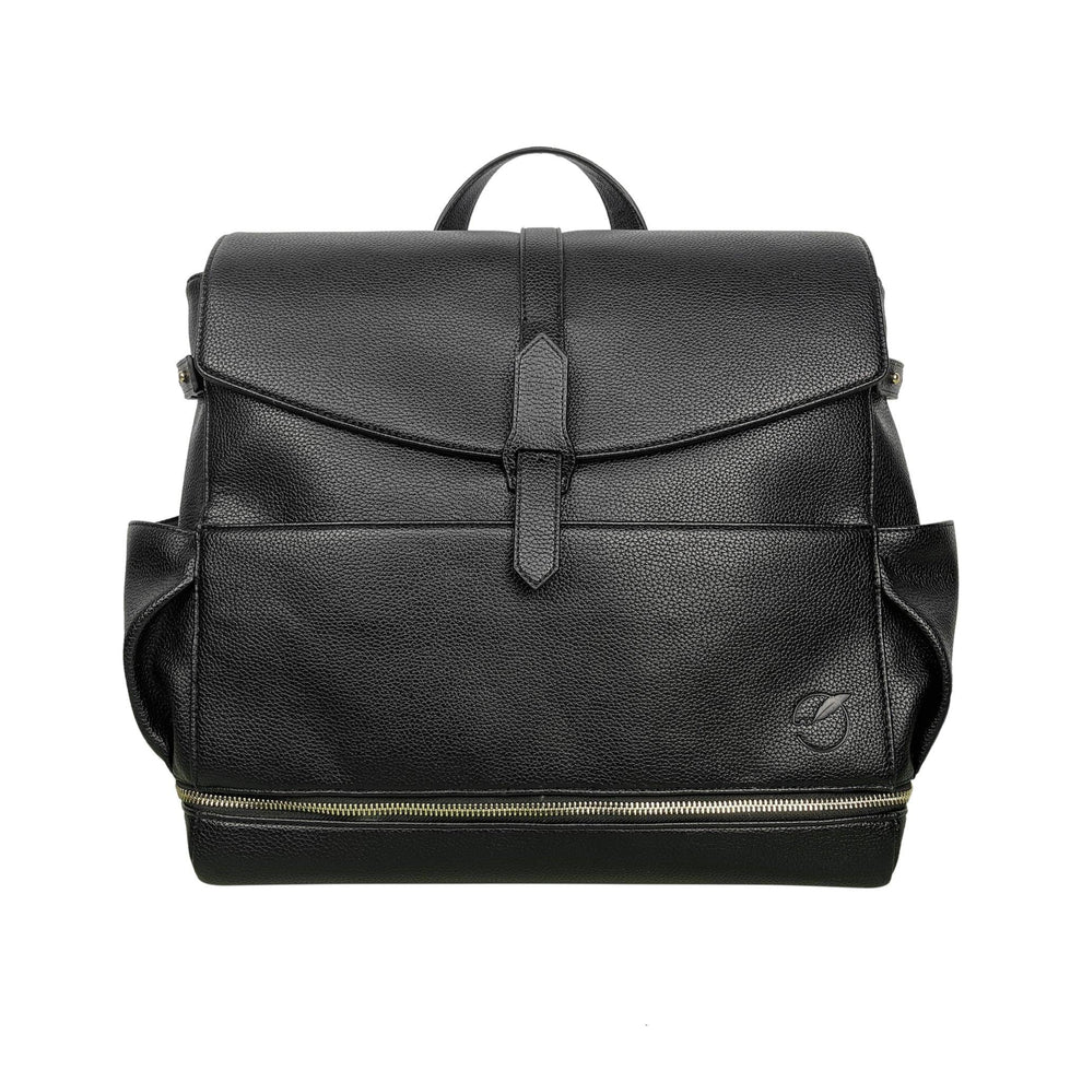 Florence Vegan Leather Convertible Backpack or Baby Bag - Black