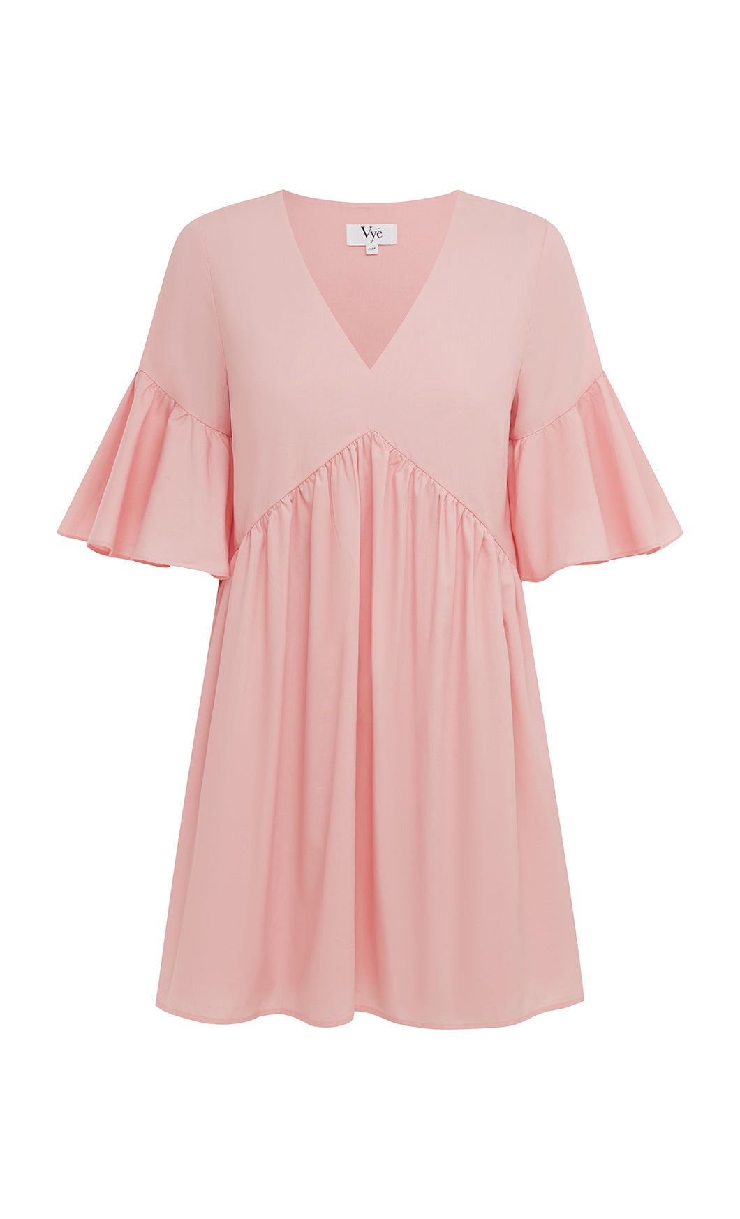 Petal Pink Vee Mini Dress