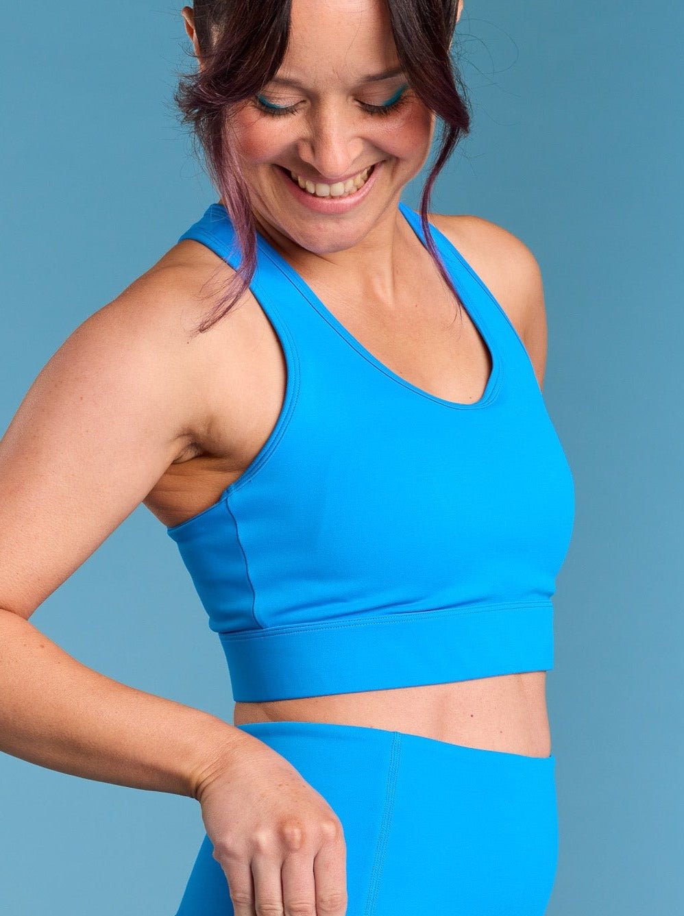 Cobalt Blue Ultimate Racerback Crop - Style Society Marketplace Blue for all body types