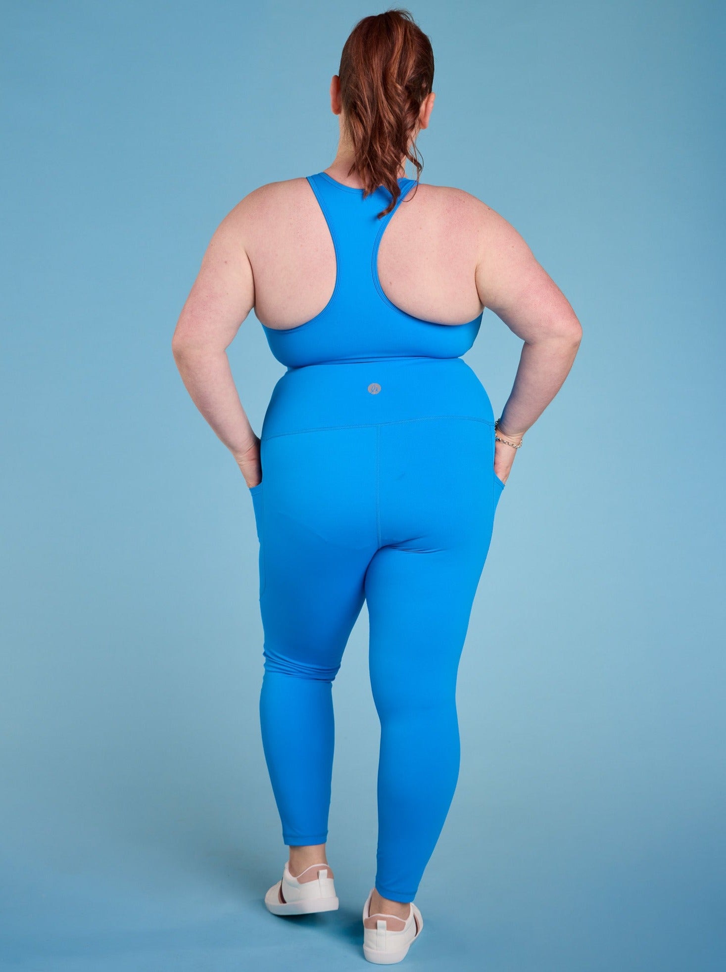 Cobalt Blue Ultimate Racerback Crop - Style Society Marketplace Blue supports big busts