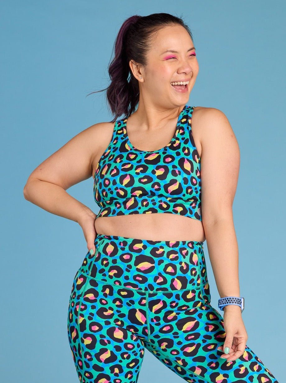 Neon Leopard Liberty Hookback Crop - Style Society Marketplace d