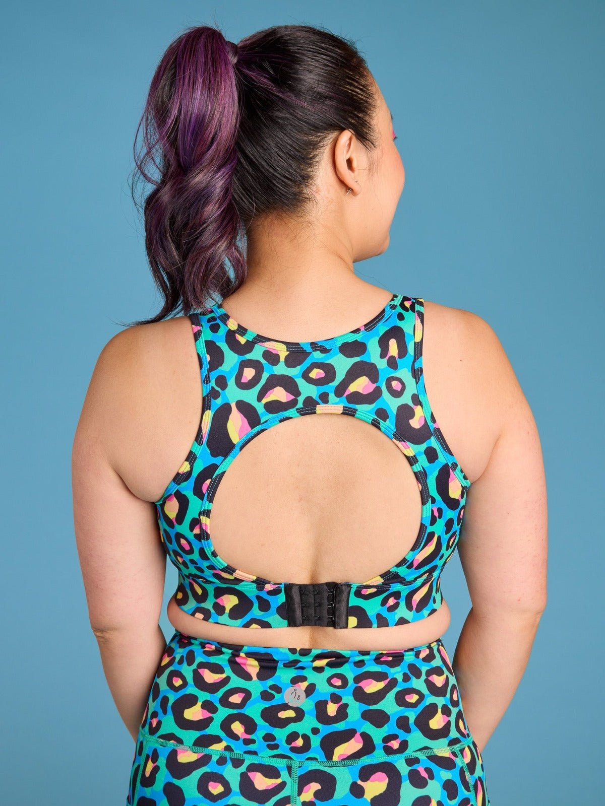 Neon Leopard Liberty Hookback Crop - Style Society Marketplace  hole in back