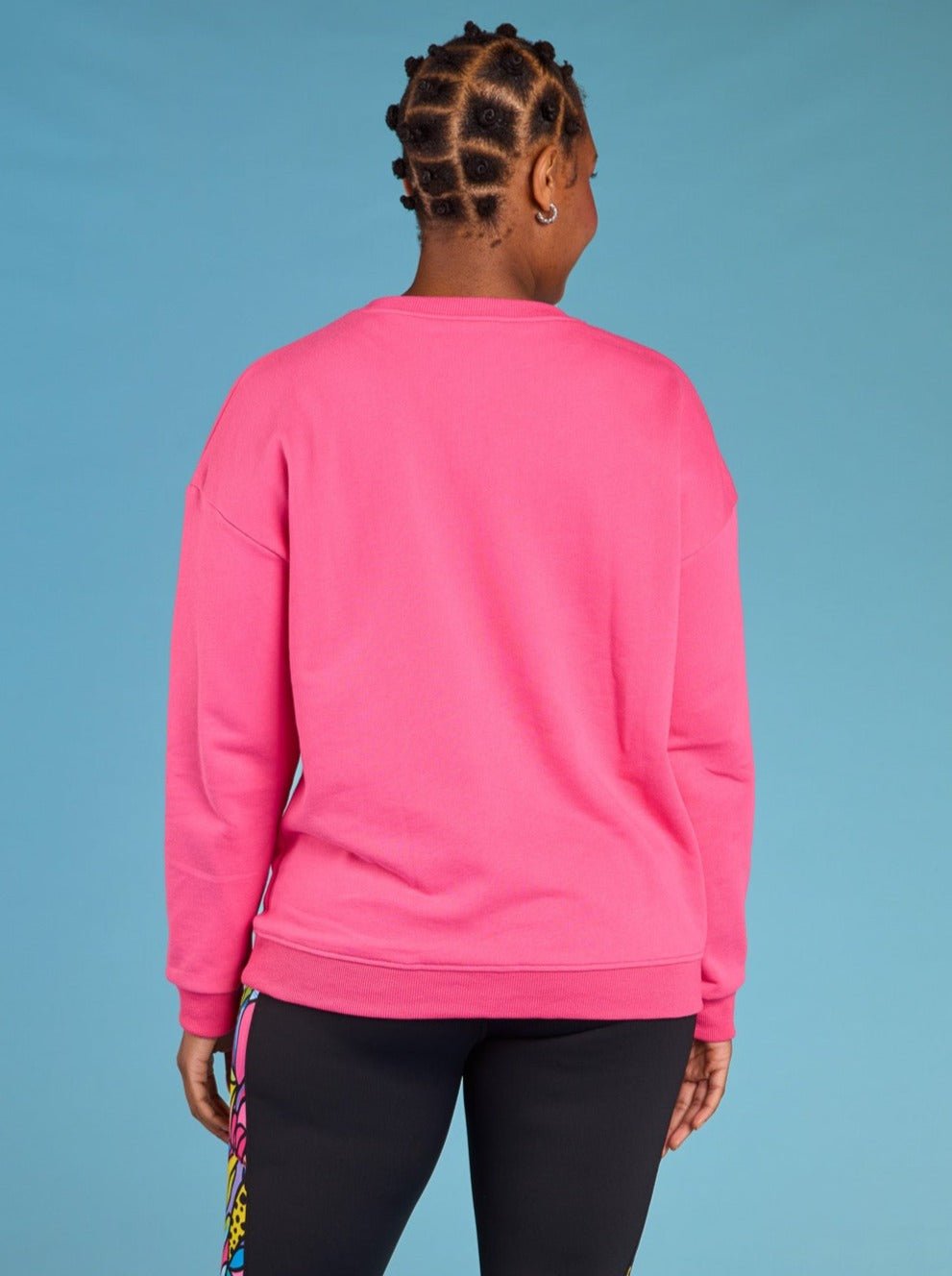 Rainbow at Heart Organic Cotton Sweatshirt - Dolly Pink - pink organic cotton sweatshirt relaxed fit - - Style Society Marketplace